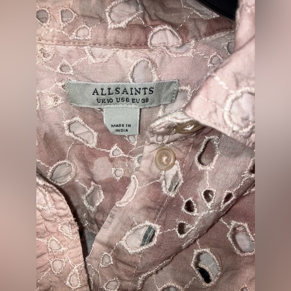 New! Allsaints Inez Marea Broiderie Shirt Dress 🤍 sz 6 - Picture 11 of 13